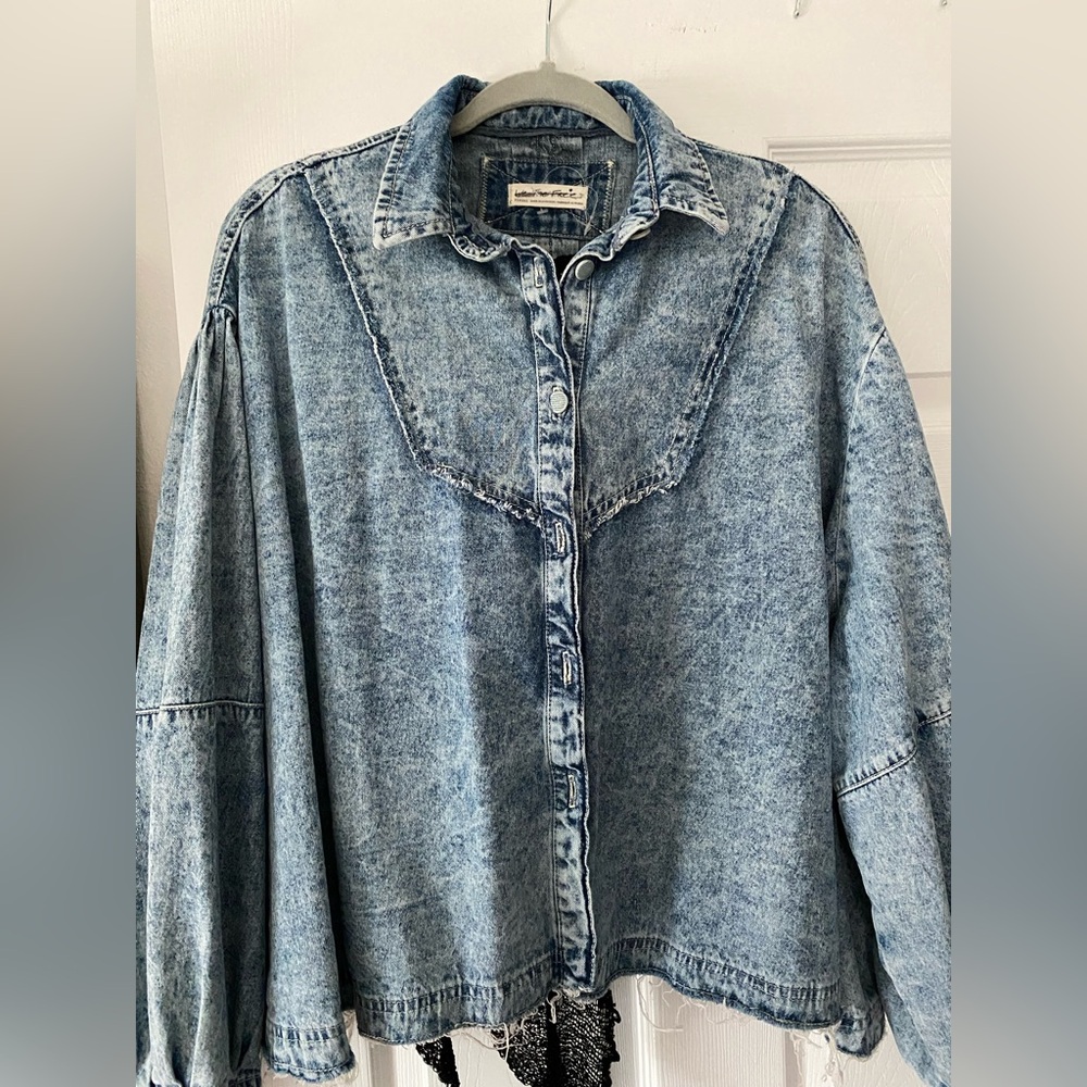 [Free People] Kyoto Denim Top XS